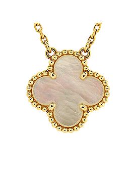 Van Cleef & Arpels Vintage Alhambra Pendant Necklace 18K Yellow Gold and Mother of Pearl (view 1)