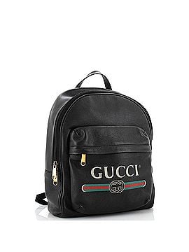 Gucci Logo Front Pocket Backpack Printed Leather (view 2)