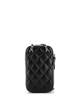 Chanel Zip Around Phone Case with Chain Quilted Lambskin (view 2)