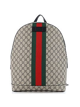 Gucci Web Backpack GG Coated Canvas Medium (view 1)