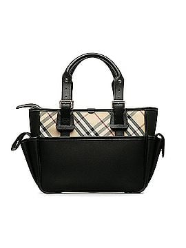 Burberry Leather-Trimmed Nova Check Handbag (view 2)