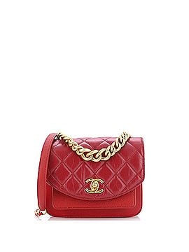 Chanel CC Chain Top Handle Flap Bag Quilted Aged Calfskin and Caviar Mini (view 1)