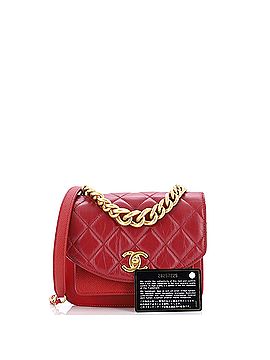Chanel CC Chain Top Handle Flap Bag Quilted Aged Calfskin and Caviar Mini (view 2)