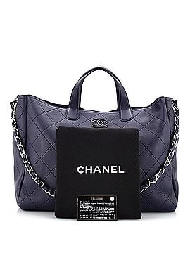 Chanel Covered CC Shopping Tote Stitched Caviar Large (view 2)