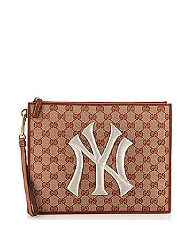Gucci MLB Zip Pouch GG Canvas with Applique Medium (view 1)