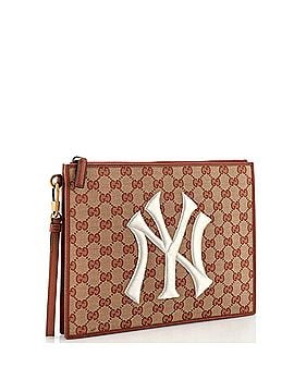 Gucci MLB Zip Pouch GG Canvas with Applique Medium (view 2)