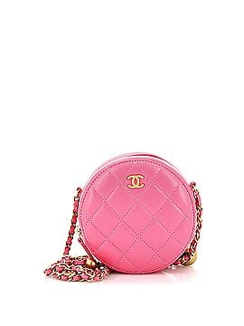 Chanel Pearl Crush Round Clutch with Chain Quilted Lambskin (view 1)