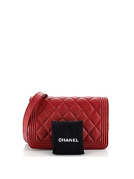 Chanel Boy Wallet on Chain Quilted Caviar (view 2)