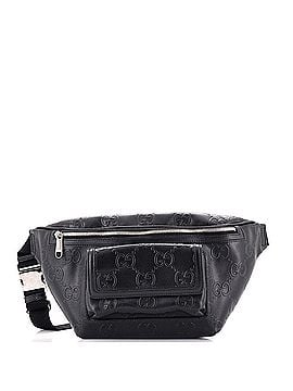 Gucci Front Pocket Belt Bag GG Embossed Perforated Leather (view 1)