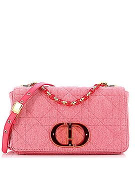 Christian Dior Caro Bag Macrocannage Quilt Denim Medium (view 1)