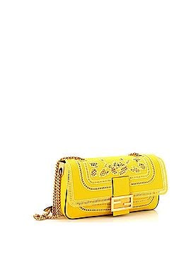 Fendi Lace Baguette Chain Bag Embroidered Leather Medium (view 2)