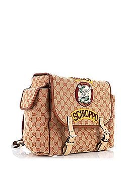 Gucci Children's Flap Backpack Embroidered GG Canvas (view 2)