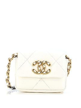 Chanel 19 Convertible Flap Coin Purse With Chain Quilted Lambskin (view 1)