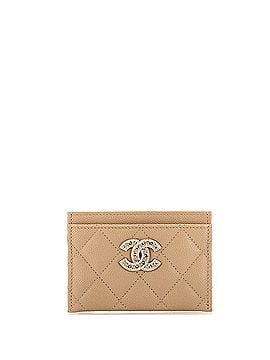 Chanel Crystal CC Card Holder Quilted Caviar (view 1)