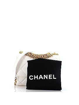 Chanel Crystal Logo Letters Chain Handle Flap Bag Quilted Lambskin Mini (view 2)