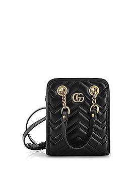Gucci GG Marmont Handle Crossbody Bag Matelasse Leather Mini (view 1)