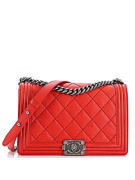 Chanel Double Stitch Boy Flap Bag Quilted Calfskin Old Medium (view 1)