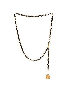 Chanel Vintage Medallion Chain Belt Metal and Leather (view 1)