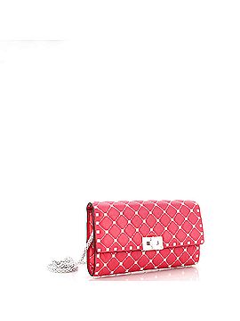 Valentino Garavani Free Rockstud Spike Wallet on Chain Quilted Leather Small (view 2)