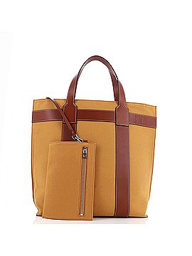Loewe Vertical Zip Tote Canvas with Leather (view 2)