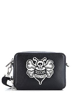 Christian Dior Shawn Stussy Double Zip Crossbody Pouch Leather with Applique (view 1)