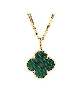 Van Cleef & Arpels Magic Alhambra Pendant Necklace 18K Yellow Gold and Malachite (view 1)