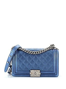 Chanel Boy Flap Bag Quilted Perforated Lambskin Old Medium (view 1)