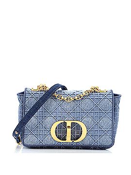 Christian Dior Caro Bag Cannage Embroidered Denim Small (view 1)