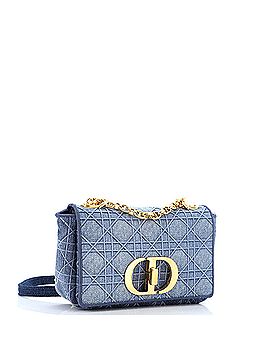 Christian Dior Caro Bag Cannage Embroidered Denim Small (view 2)