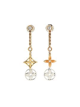 Louis Vuitton Blossom Drop Earrings 18K Tricolor Gold and Diamonds (view 1)