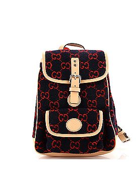 Gucci Children's Pocket Flap Backpack GG Wool (view 1)