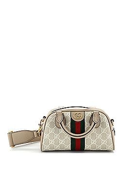 Gucci Ophidia Convertible Boston Top Handle Bag GG Coated Canvas Mini (view 1)