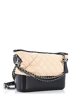 Chanel Bicolor Gabrielle Hobo Quilted Aged Calfskin Medium (view 2)