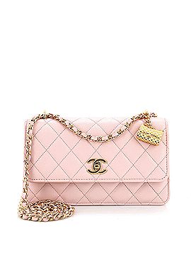 Chanel CC Handbag Charm Flap Wallet on Chain Quilted Caviar (view 1)