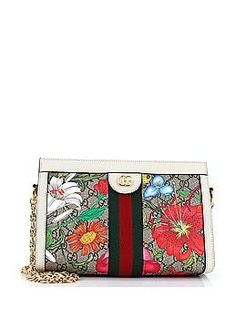 Gucci Ophidia Chain Shoulder Bag Flora GG Coated Canvas Small (view 1)