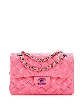 Chanel Classic Double Flap Bag Quilted Lambskin with Rainbow Hardware Small (view 1)
