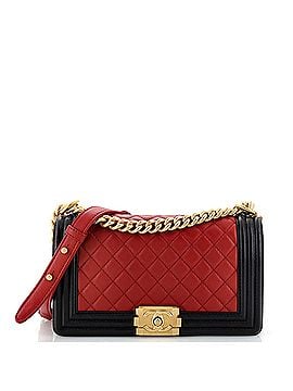 Chanel Bicolor Boy Flap Bag Quilted Lambskin Old Medium (view 1)