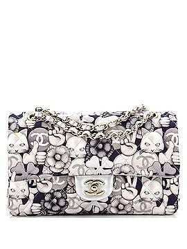 Chanel Emoticon Classic Double Flap Bag Quilted Printed Canvas Medium (view 1)