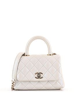 Chanel Coco Top Handle Bag Quilted Iridescent Caviar Extra Mini (view 1)