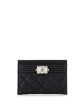 Chanel Boy Card Holder Quilted Caviar (view 1)