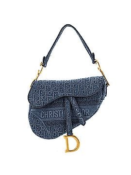 Christian Dior Saddle Handbag Oblique Denim Medium (view 1)