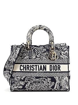 Christian Dior Lady D-Lite Bag Embroidered Canvas Large (view 1)
