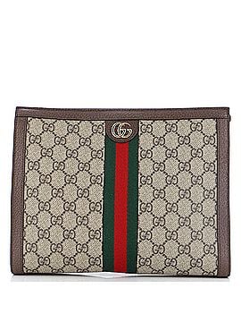 Gucci Ophidia Pouch GG Coated Canvas Medium (view 1)