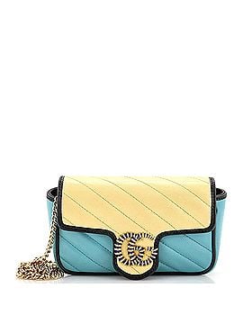 Gucci GG Marmont Flap Bag Diagonal Quilted Leather Super Mini (view 1)