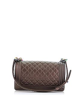 Chanel Boy Flap Bag Quilted Iridescent Goatskin Old Medium (view 2)