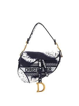 Christian Dior Saddle Bag Tie Dye Embroidered Canvas Medium (view 1)