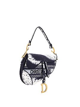 Christian Dior Saddle Bag Tie Dye Embroidered Canvas Medium (view 2)
