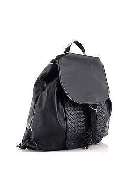 Bottega Veneta Backpack Leather with Intrecciato Large (view 2)