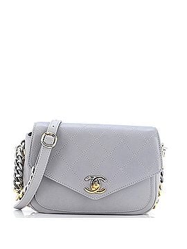 Chanel Two Tone Envelope Flap Bag Quilted Calfskin Medium (view 1)