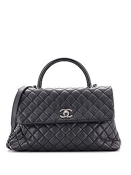 Chanel Coco Top Handle Bag Quilted Caviar Medium (view 1)